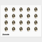 Sticker Rond Enfant dans la prière (Feuille)