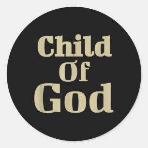 Sticker Rond Enfant De Dieu Rétro Jésus Religieux Bible Chrétie