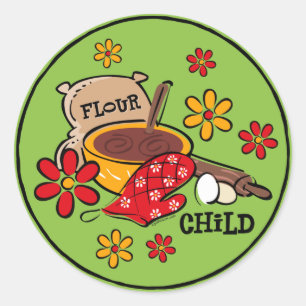 Sticker Rond Enfant de farine