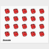 Sticker Rond Enfant diable (Feuille)