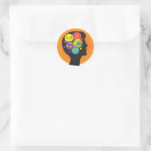 Sticker Rond Enfant du cerveau (Sac)