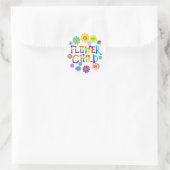 STICKER ROND ENFANT FLEURS (Sac)