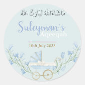 Sticker Rond Enfant garçon Bluebell Fleurs Aqeeqah Favoriser St (Devant)