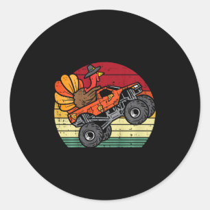 Sticker Rond enfant monster camion turquie coucher de soleil ré