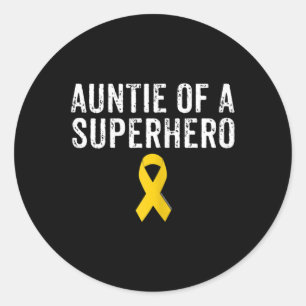 Sticker Rond Enfant Pédiatrique Tante De Sensibilisation Au Can