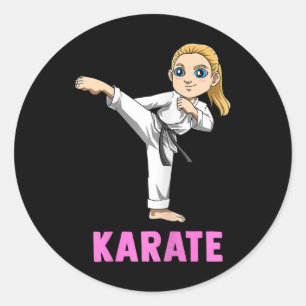 Sticker Rond Enfant qui donne des coups de pied et frappe - Jol