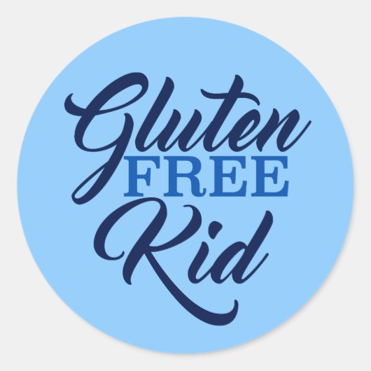 Sticker Rond Enfant sans gluten (Devant)