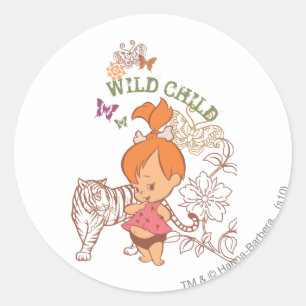 Sticker Rond Enfant sauvage de PEBBLES™
