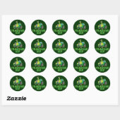 Sticker Rond Enfant tracteur vert (Feuille)
