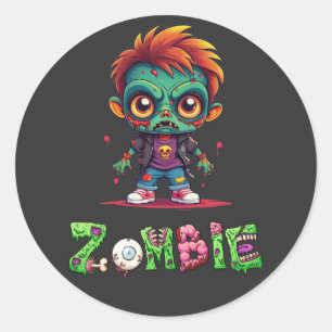 Sticker Rond Enfant Zombie - Cendres