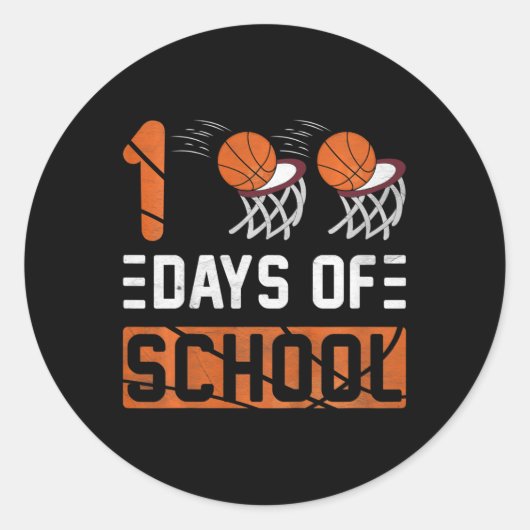 Sticker Rond Enfants 100 Jours D'École Enfants Filles Enfants E (Devant)