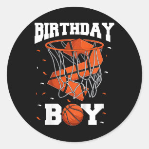 Sticker Rond Enfants 2e anniversaire Basketball Enfants