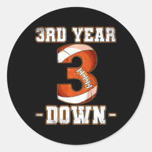 Sticker Rond Enfants 3e anniversaire Football 3e année bas Foot