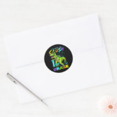 Sticker Rond Enfants Amusants Première Classe T-Rex Tee (Enveloppe)
