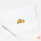 Sticker Rond Enfants citrouilles (Enveloppe)