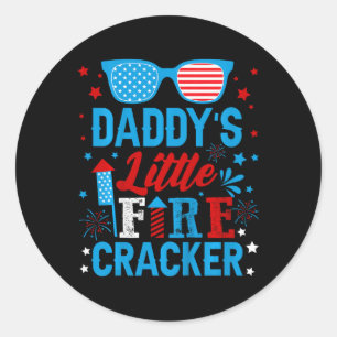 Sticker Rond Enfants Daddle Petit Pétard Fête de l'Indépendance