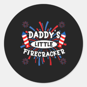 Sticker Rond Enfants Daddle Petit Pétard Fête de l'Indépendance