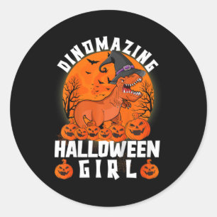 Sticker Rond Enfants Dinomazing Halloween fille Dinosaure dire
