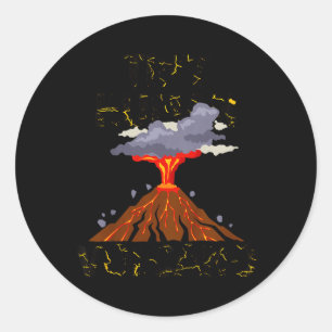 Sticker Rond Enfants Drôle Petit Humain Volcan Citation Garçons