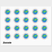 Sticker Rond Enfants du monde (Feuille)