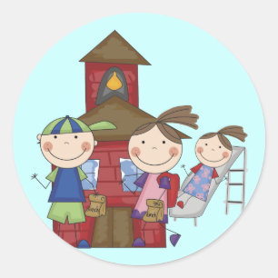 Sticker Rond Enfants et T-shirts et cadeaux d'école