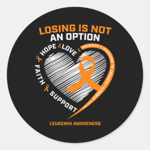 Sticker Rond Enfants Femmes Hommes Leucémie Lutte Leukemi