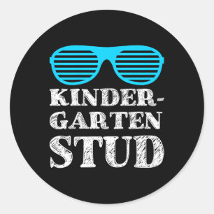 Sticker Rond Enfants Gardergarten Stud t pour les garçons Amusa