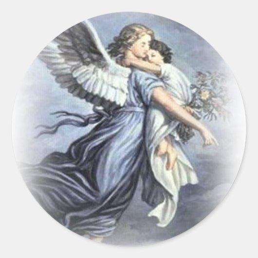 Sticker Rond Enfants gardien Angel (Devant)