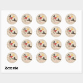Sticker Rond Enfants Halloween Anniversaire Soirée mignonne sor (Feuille)