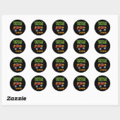 Sticker Rond Enfants Halloween Citrouille Smasher Monster Camio (Feuille)