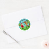Sticker Rond Enfants Heureuses Saintes-Valentin (Enveloppe)