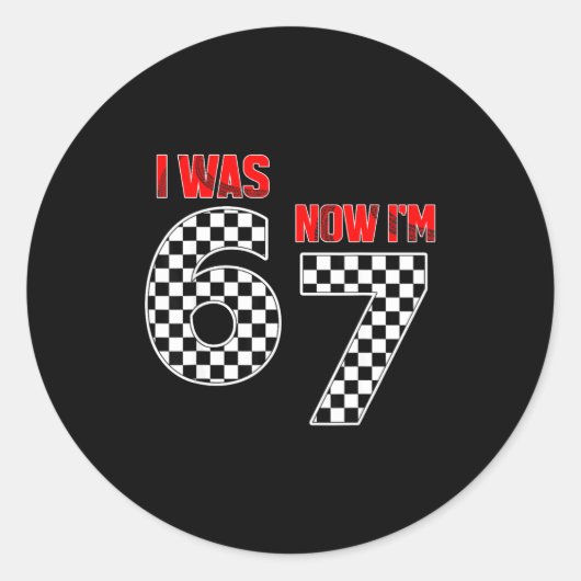 Sticker Rond Enfants J'avais 6 ans Maintenant j'ai 7 ans 7ème a (Devant)