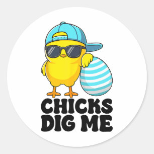 Sticker Rond Enfants Me Creuser Pâques Enfants Garçons Hommes J