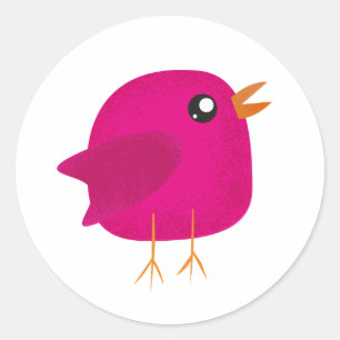 Sticker Rond Enfants mignonette birdy