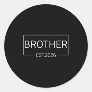 Sticker Rond Enfants Promus À Brother Est 2026 Nouveau Bro Baby