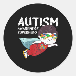 Sticker Rond Enfants Superhero Cadeaux De Sensibilisation sur l