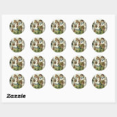 Sticker Rond Enfants victoriens Easter Bunny Chick Egg Birdhh (Feuille)