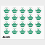 Sticker Rond Enfer Pas d'OGM Orgainy (Feuille)