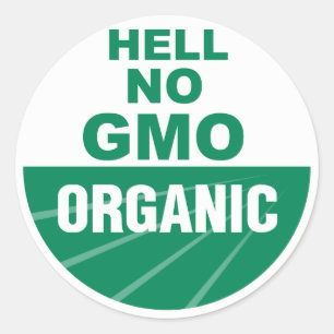 Sticker Rond Enfer Pas d'OGM Orgainy