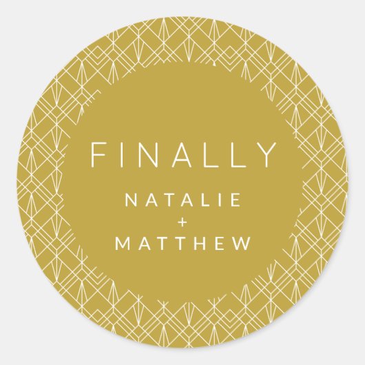 Sticker Rond Enfin, enregistrez la date (Devant)