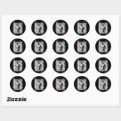 Sticker Rond Engagement Boxe Courage Force Concentration (Feuille)
