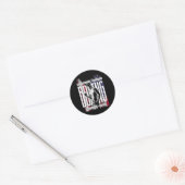 Sticker Rond Engagement Boxe Courage Force Concentration (Enveloppe)