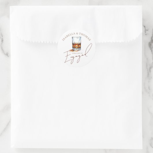 Sticker Rond Engagement Whiskey tout simplement engagé (Sac)
