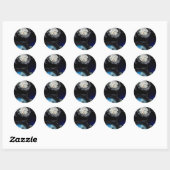 Sticker Rond Engin de plongée sous-marine (Feuille)