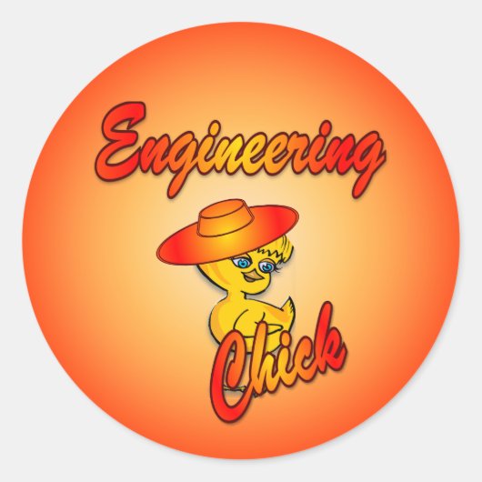 Sticker Rond Engineering Chick #5 (Devant)