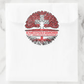 Sticker Rond England Anglais Schweiz Baum Racines (Sac)