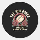 Sticker Rond England Rugby English Flag Rugby England Women The (Devant)