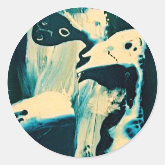 STICKER ROND ENIGME BLEUE (Devant)
