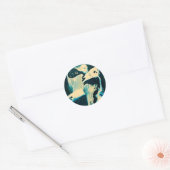 STICKER ROND ENIGME BLEUE (Enveloppe)