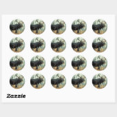 Sticker Rond Énorme orignal (Feuille)